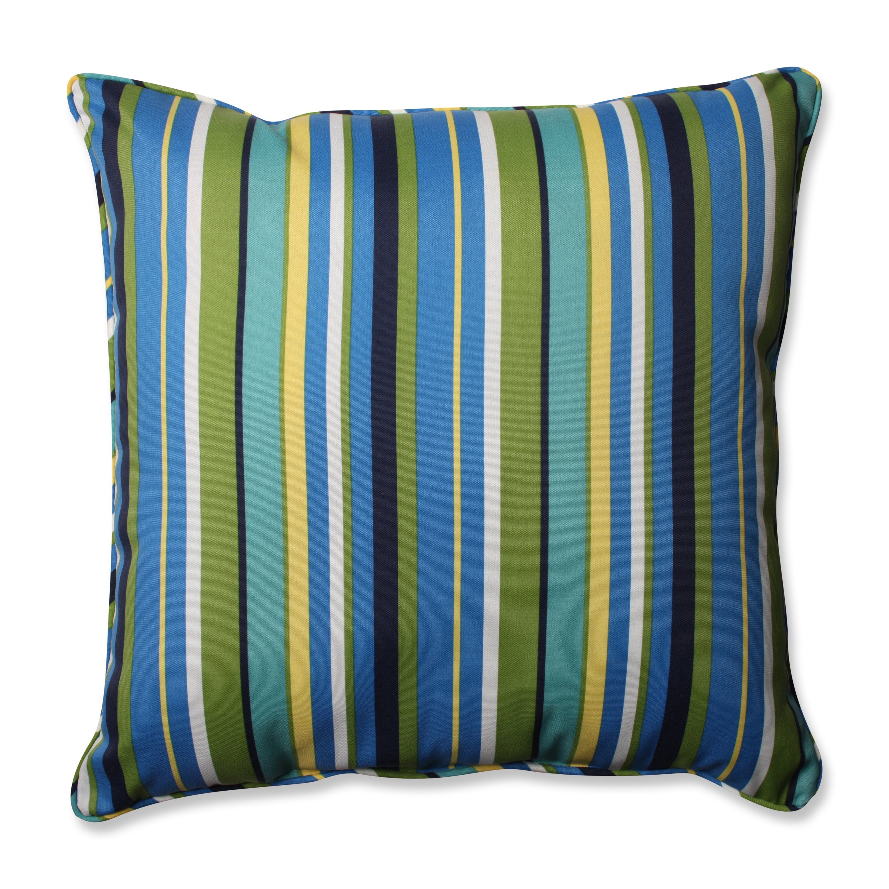 Topanga Stripe Lagoon 25-Inch Floor Pillow