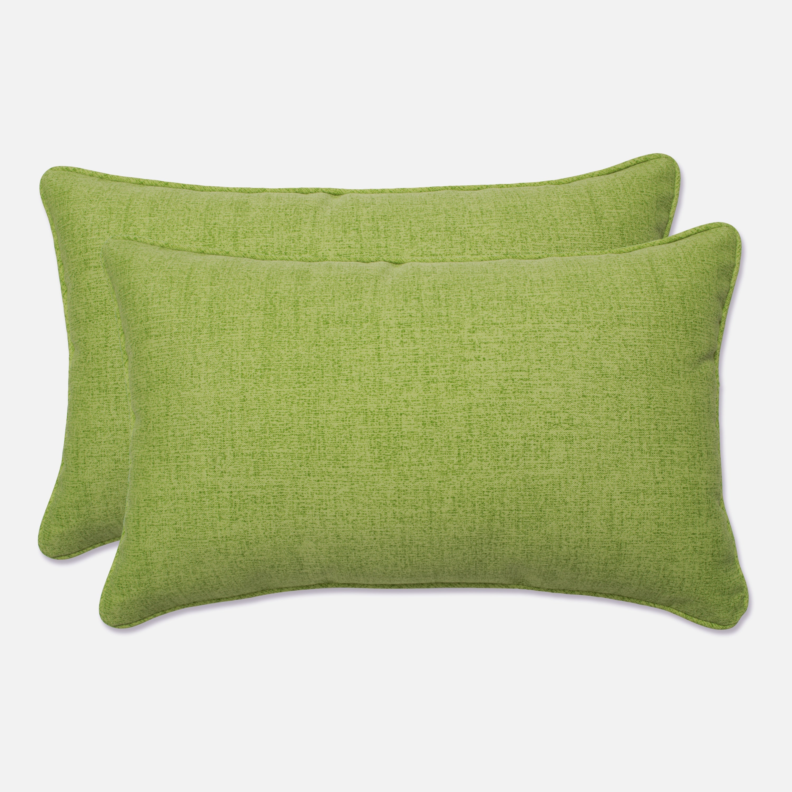 Outdoor/Indoor Baja Linen Lime Rectangular Throw Pillow (Set of 2)