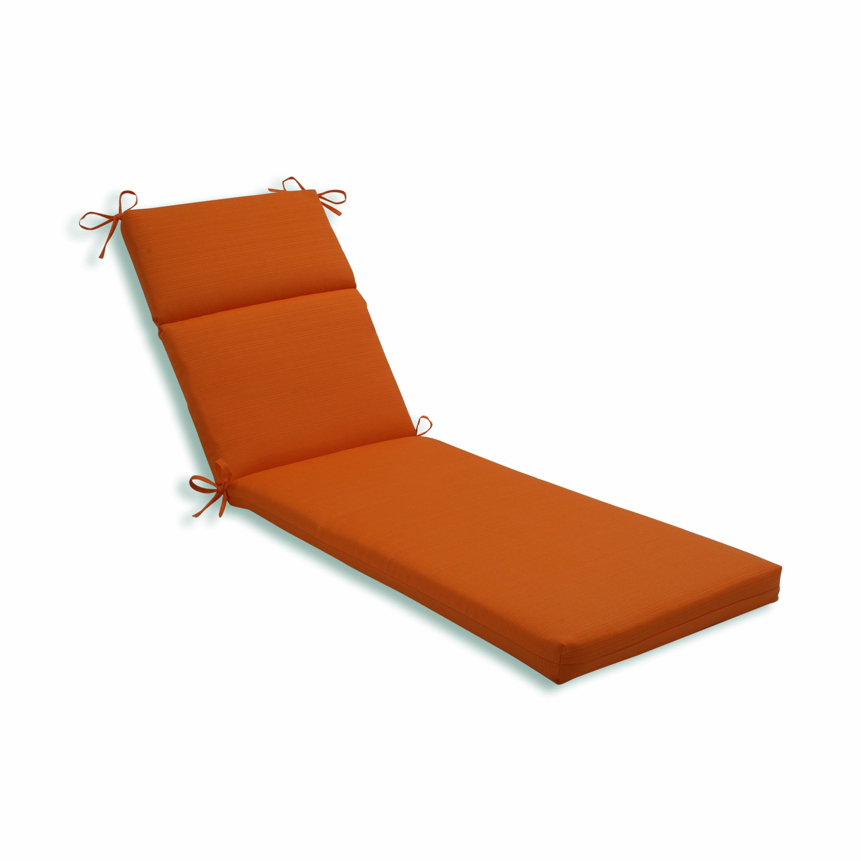 Outdoor/Indoor Sundeck Orange Chaise Lounge Cushion