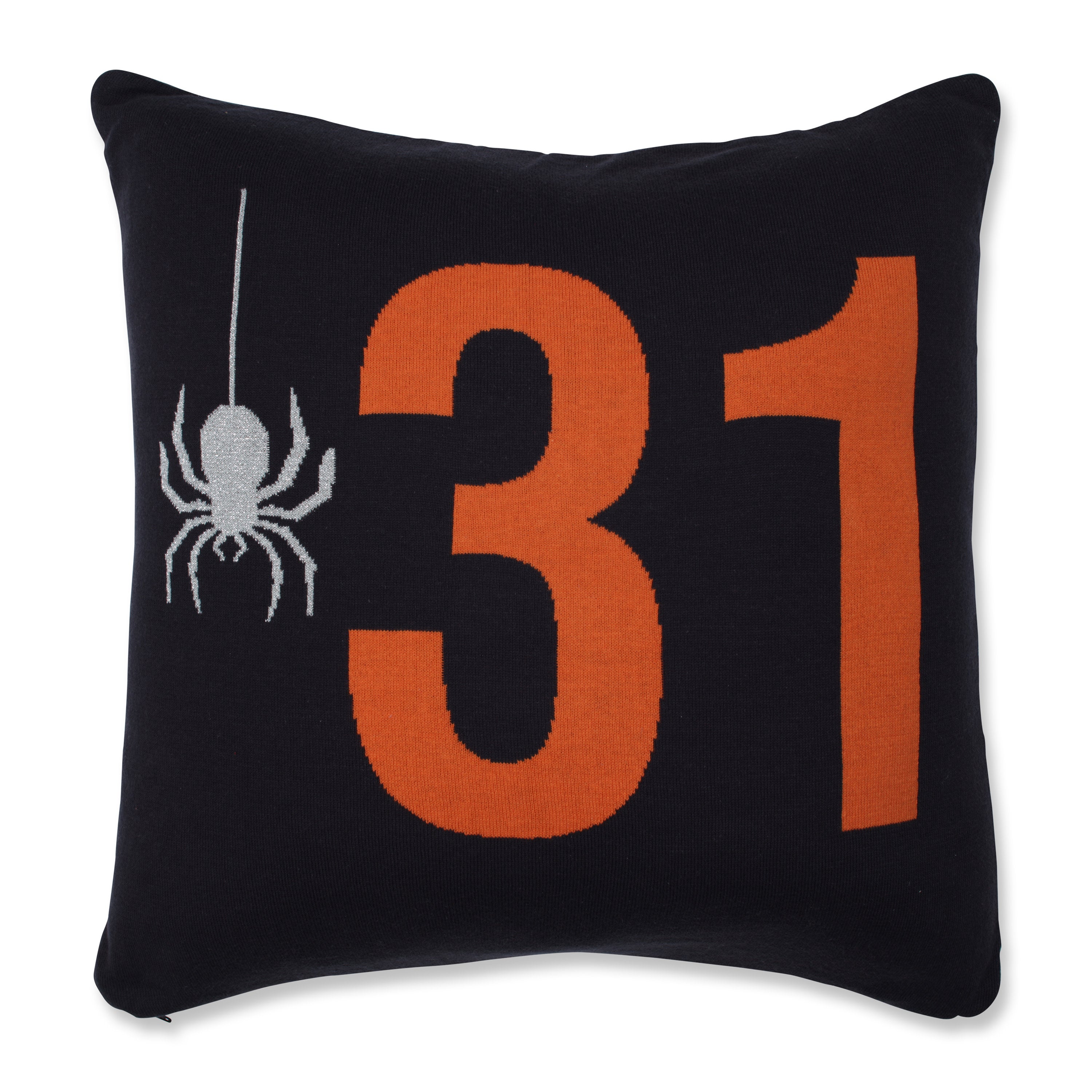 Spider 31 Orange 18-inch Throw Pillow