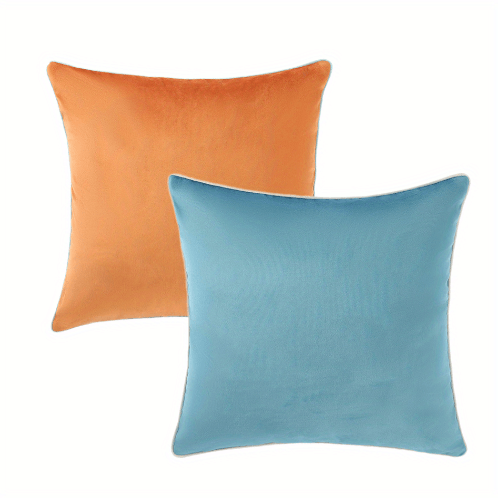 2pcs Farmhouse Velvet Decorative Pillow Covers, Velvet Double-Sided Designs Throw Pillow Covers, Square Throw Pillows Covers Set