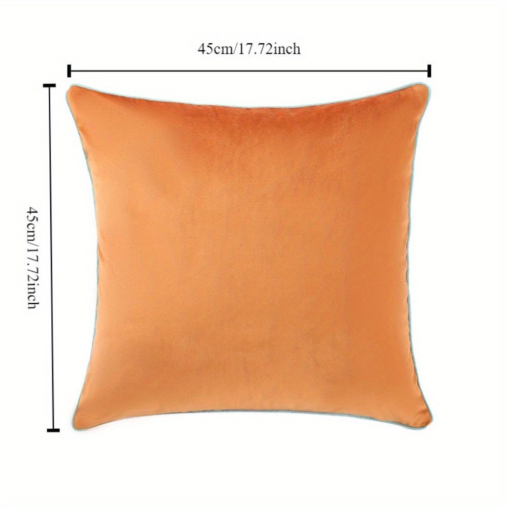 2pcs Farmhouse Velvet Decorative Pillow Covers, Velvet Double-Sided Designs Throw Pillow Covers, Square Throw Pillows Covers Set