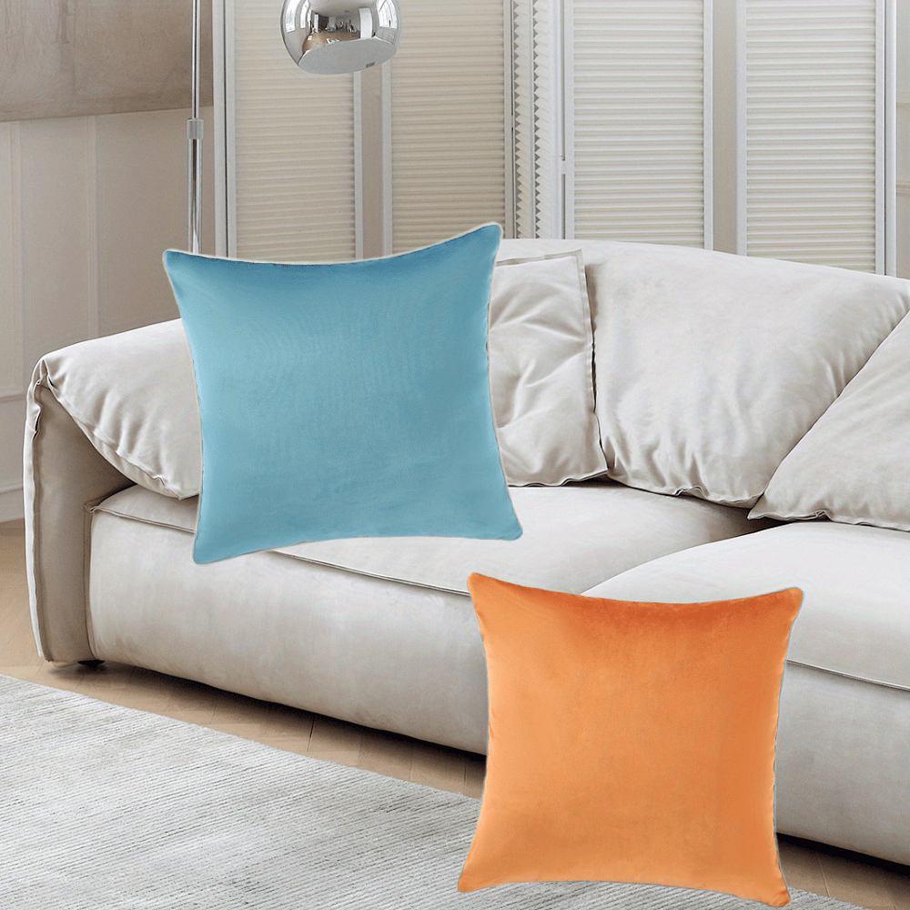 2pcs Farmhouse Velvet Decorative Pillow Covers, Velvet Double-Sided Designs Throw Pillow Covers, Square Throw Pillows Covers Set