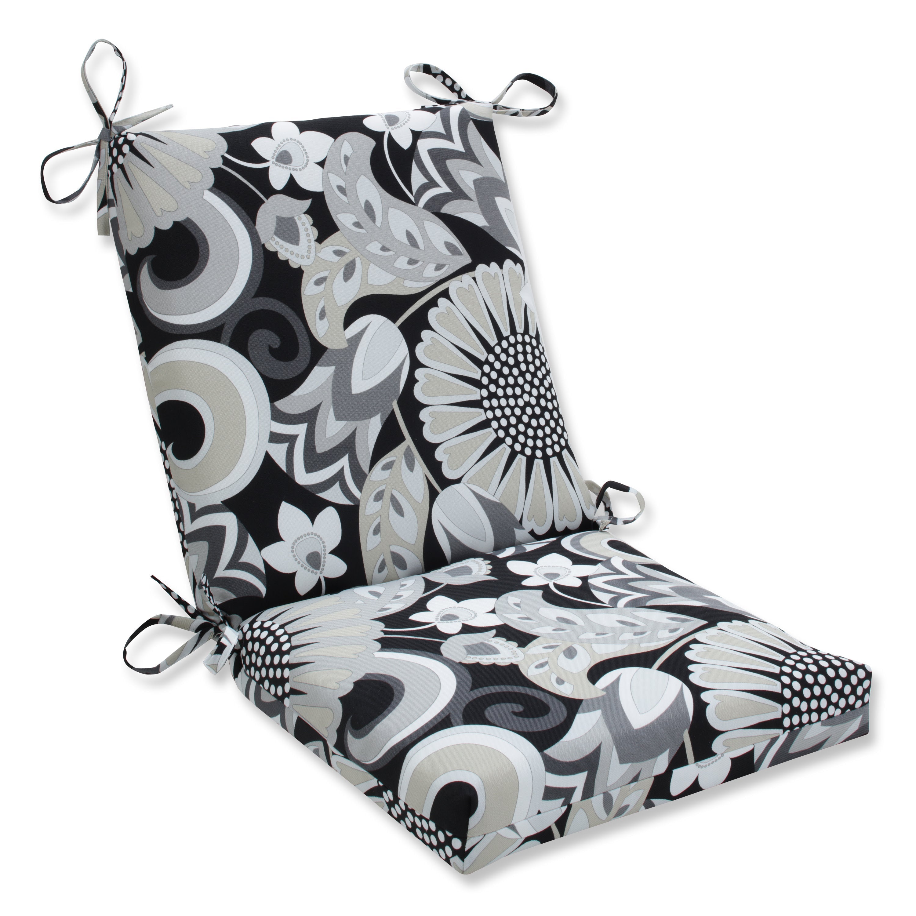 Sophia Graphite Squared Corners Chair Cushion
