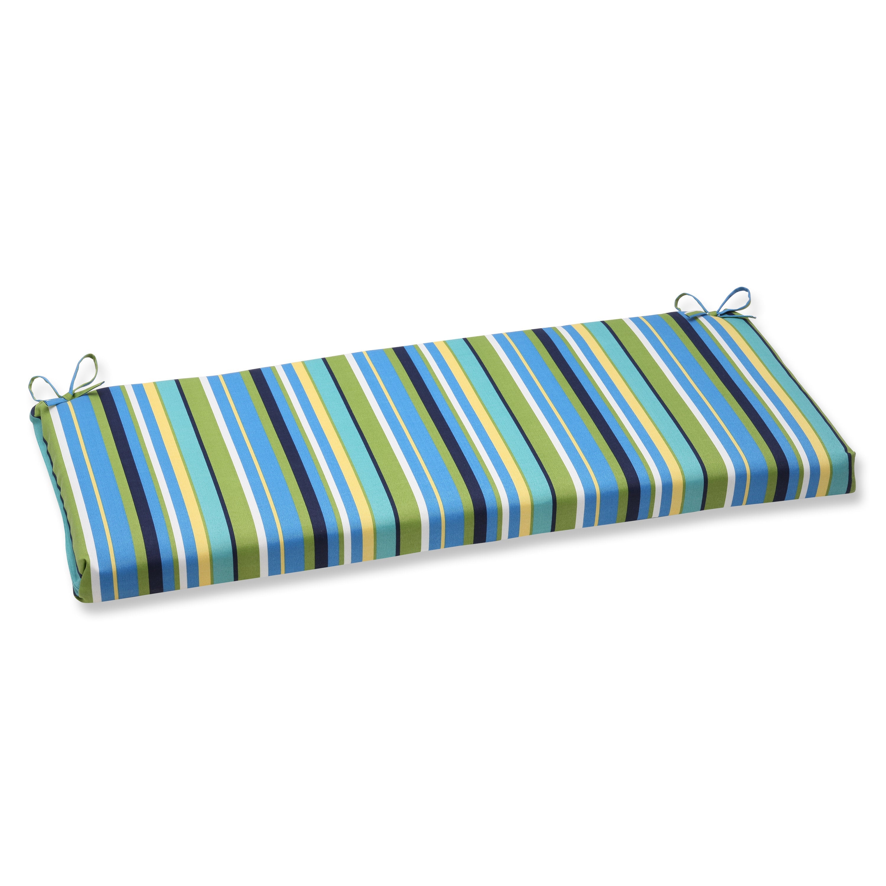 Topanga Stripe Lagoon Bench Cushion